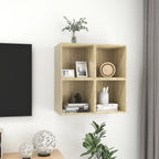 vidaXL Wandschränke 4 Stk. Sonoma-Eiche 37x37x37 cm Holzwerkstoff