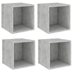 vidaXL Wandschränke 4 Stk. Betongrau 37x37x37 cm Holzwerkstoff