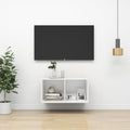 vidaXL TV-Wandschrank Weiß 37x37x72 cm Holzwerkstoff