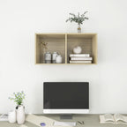 vidaXL TV-Wandschrank Sonoma-Eiche 37x37x72 cm Holzwerkstoff