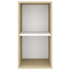 vidaXL TV-Wandschrank Sonoma-Eiche und Weiß 37x37x72 cm Holzwerkstoff
