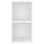 vidaXL TV-Wandschrank Hochglanz-Weiß 37x37x72 cm Holzwerkstoff
