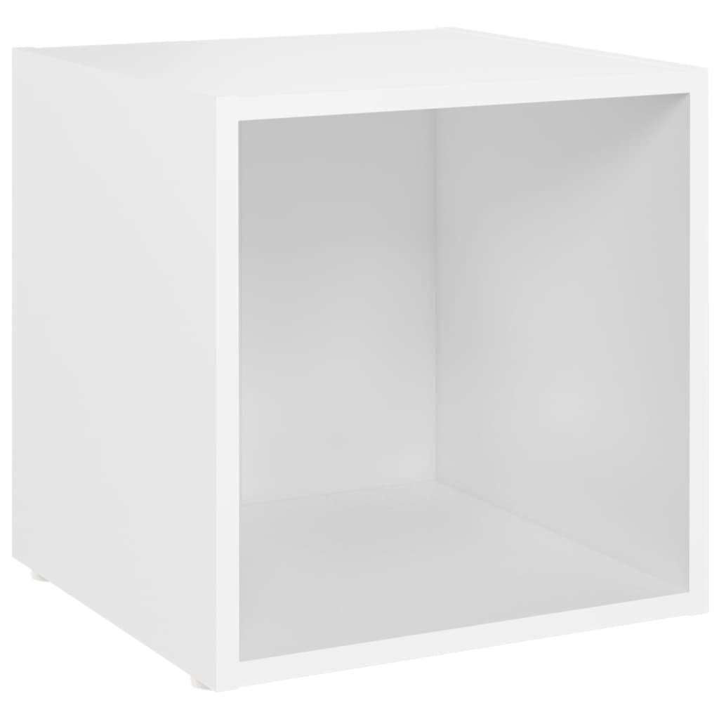 vidaXL TV-Schränke 4 Stk. Weiß 37x35x37 cm Holzwerkstoff