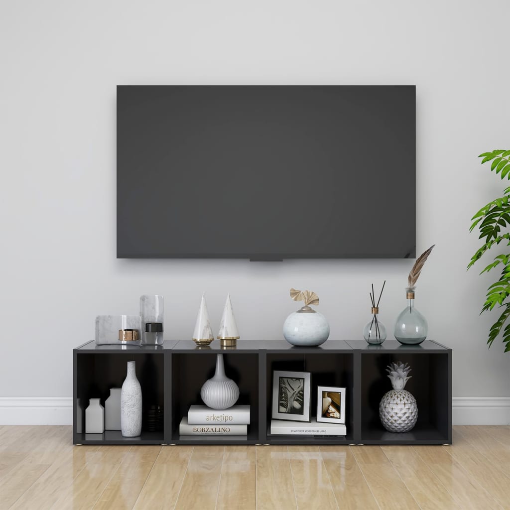vidaXL TV-Schränke 4 Stk. Weiß 37x35x37 cm Holzwerkstoff
