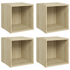 vidaXL TV-Schränke 4 Stk. Sonoma-Eiche 37x35x37 cm Holzwerkstoff