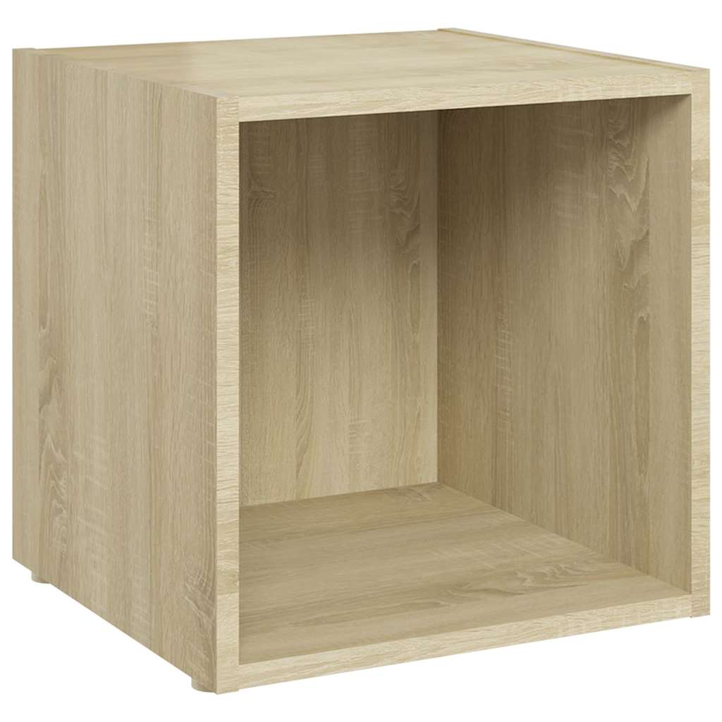 vidaXL TV-Schränke 4 Stk. Sonoma-Eiche 37x35x37 cm Holzwerkstoff