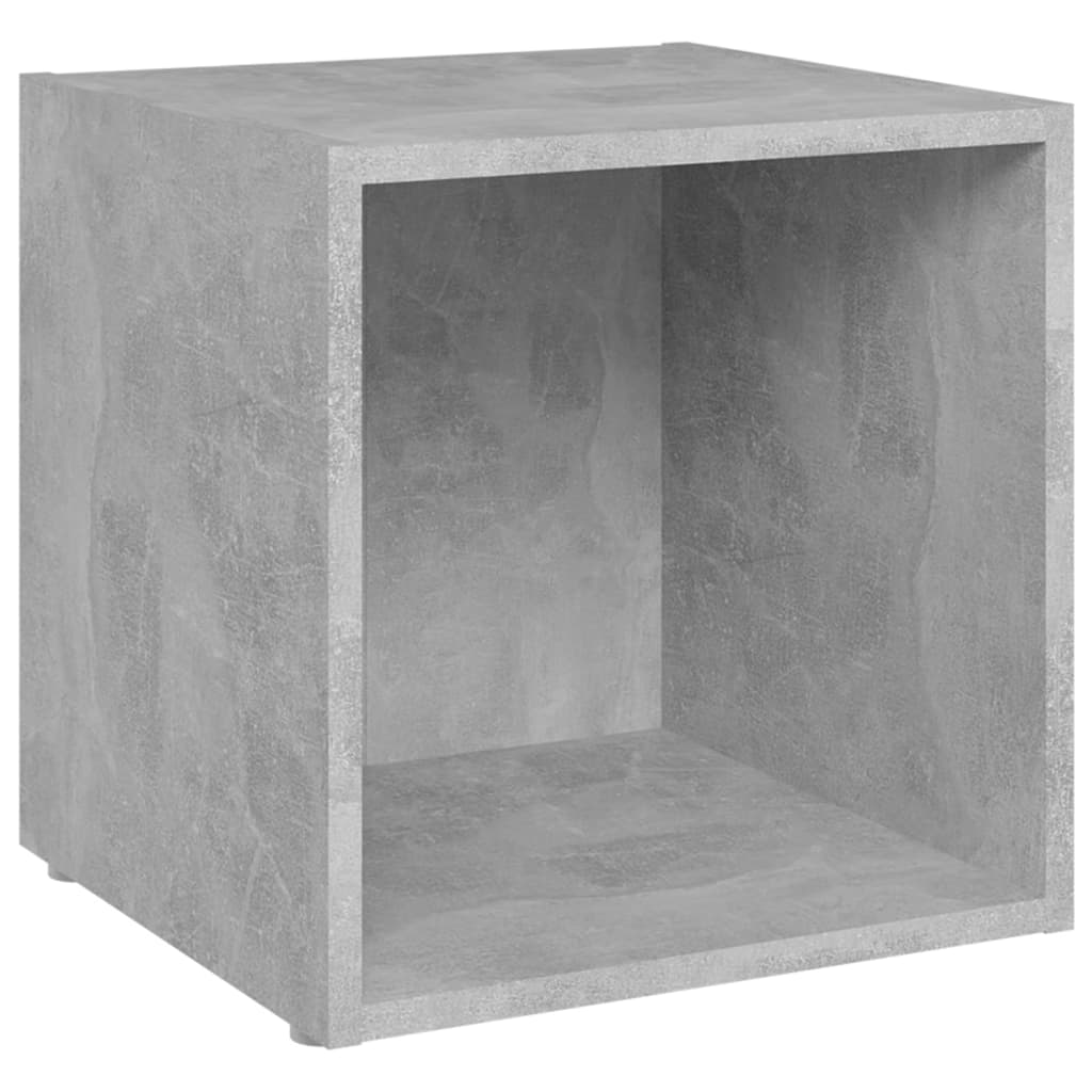 vidaXL TV-Schränke 4 Stk. Betongrau 37x35x37 cm Holzwerkstoff