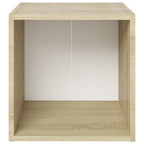 vidaXL TV-Schrank Weiß und Sonoma-Eiche 37x35x37 cm Holzwerkstoff