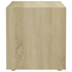vidaXL TV-Schrank Weiß und Sonoma-Eiche 37x35x37 cm Holzwerkstoff