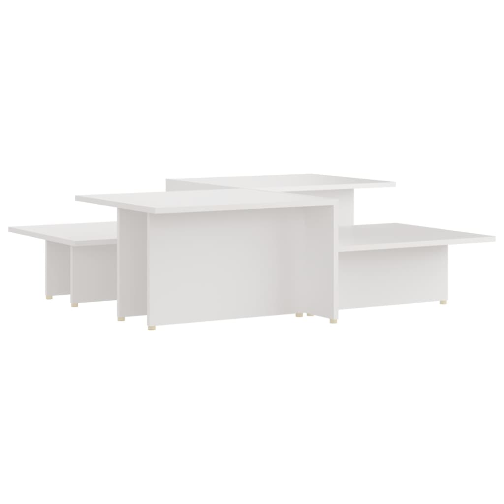 vidaXL Couchtische 2 Stk. Weiß 111,5x50x33 cm Holzwerkstoff