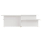 vidaXL Couchtische 2 Stk. Weiß 111,5x50x33 cm Holzwerkstoff
