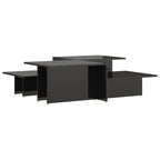 vidaXL Couchtische 2Stk. Hochglanz-Schwarz 111,5x50x33cm Holzwerkstoff