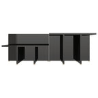 vidaXL Couchtische 2Stk. Hochglanz-Schwarz 111,5x50x33cm Holzwerkstoff