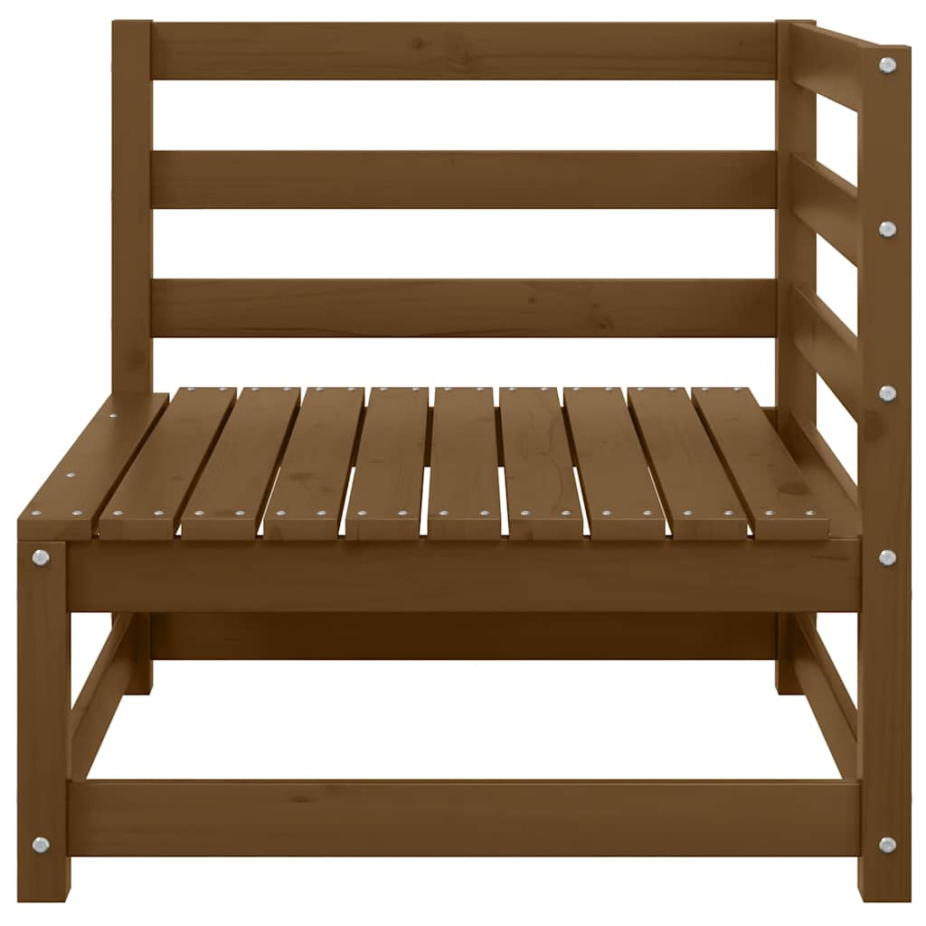 vidaXL Garten-Ecksofa Honigbraun Massivholz Kiefer