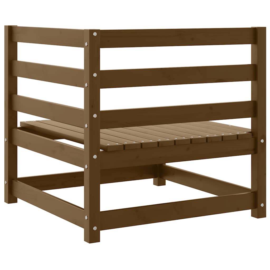 vidaXL Garten-Ecksofa Honigbraun Massivholz Kiefer