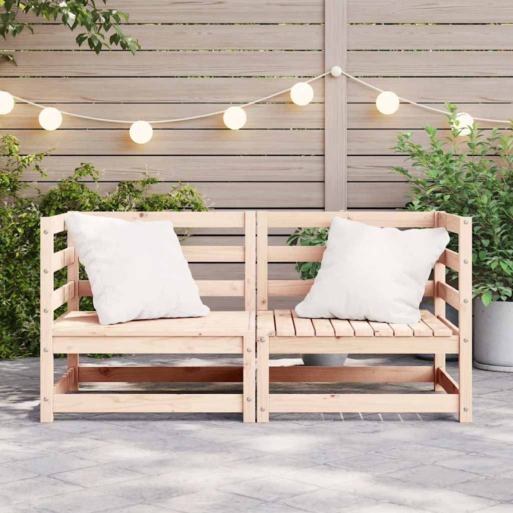 vidaXL Garten-Ecksofas 2 Stk. Massivholz Kiefer