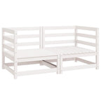 vidaXL Garten-Ecksofas 2 Stk. Weiß Kiefer Massivholz