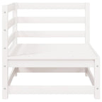 vidaXL Garten-Ecksofas 2 Stk. Weiß Kiefer Massivholz