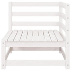 vidaXL Garten-Ecksofas 2 Stk. Weiß Kiefer Massivholz