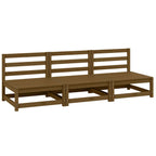 vidaXL Garten-Mittelsofas 3 Stk. Honigbraun Massivholz Kiefer