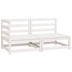 vidaXL 2-tlg. Garten-Lounge-Set Weiß Kiefer Massivholz