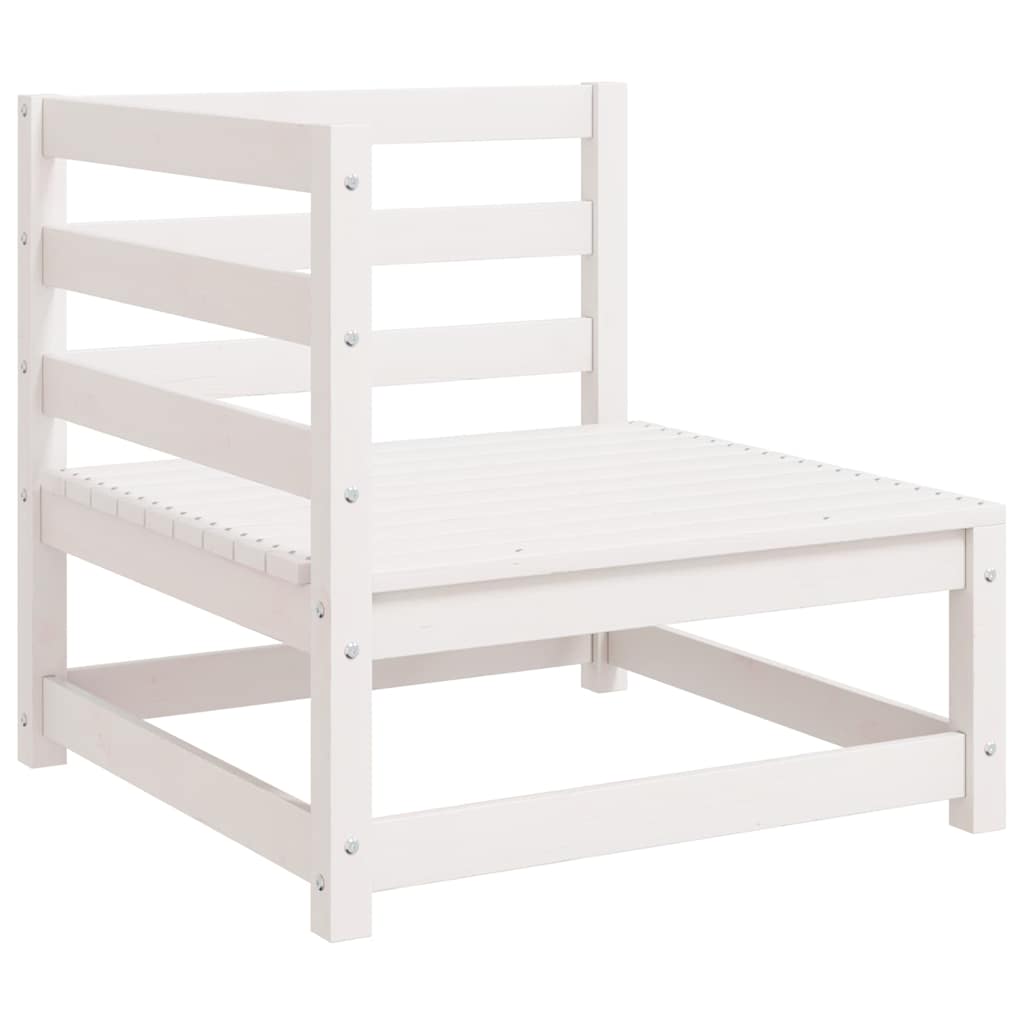 vidaXL 2-tlg. Garten-Lounge-Set Weiß Kiefer Massivholz