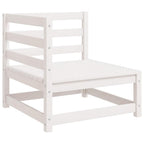 vidaXL 2-tlg. Garten-Lounge-Set Weiß Kiefer Massivholz