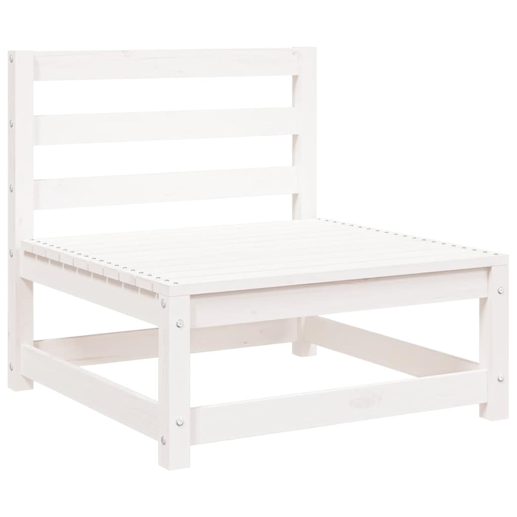 vidaXL 2-tlg. Garten-Lounge-Set Weiß Kiefer Massivholz