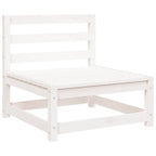 vidaXL 2-tlg. Garten-Lounge-Set Weiß Kiefer Massivholz