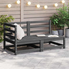 vidaXL 2-tlg. Garten-Lounge-Set Weiß Kiefer Massivholz