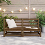 vidaXL 2-tlg. Garten-Lounge-Set Honigbraun Massivholz Kiefer