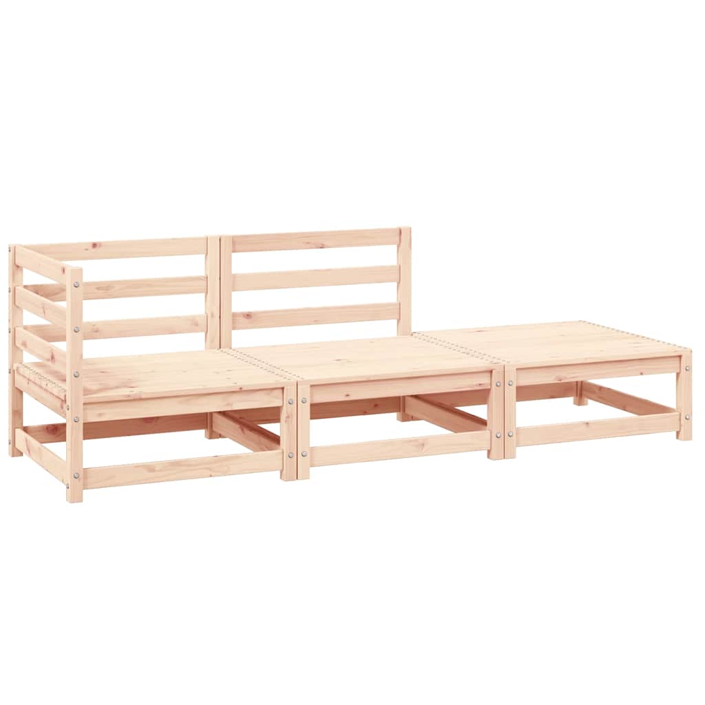 vidaXL 3-tlg. Garten-Lounge-Set Massivholz Kiefer