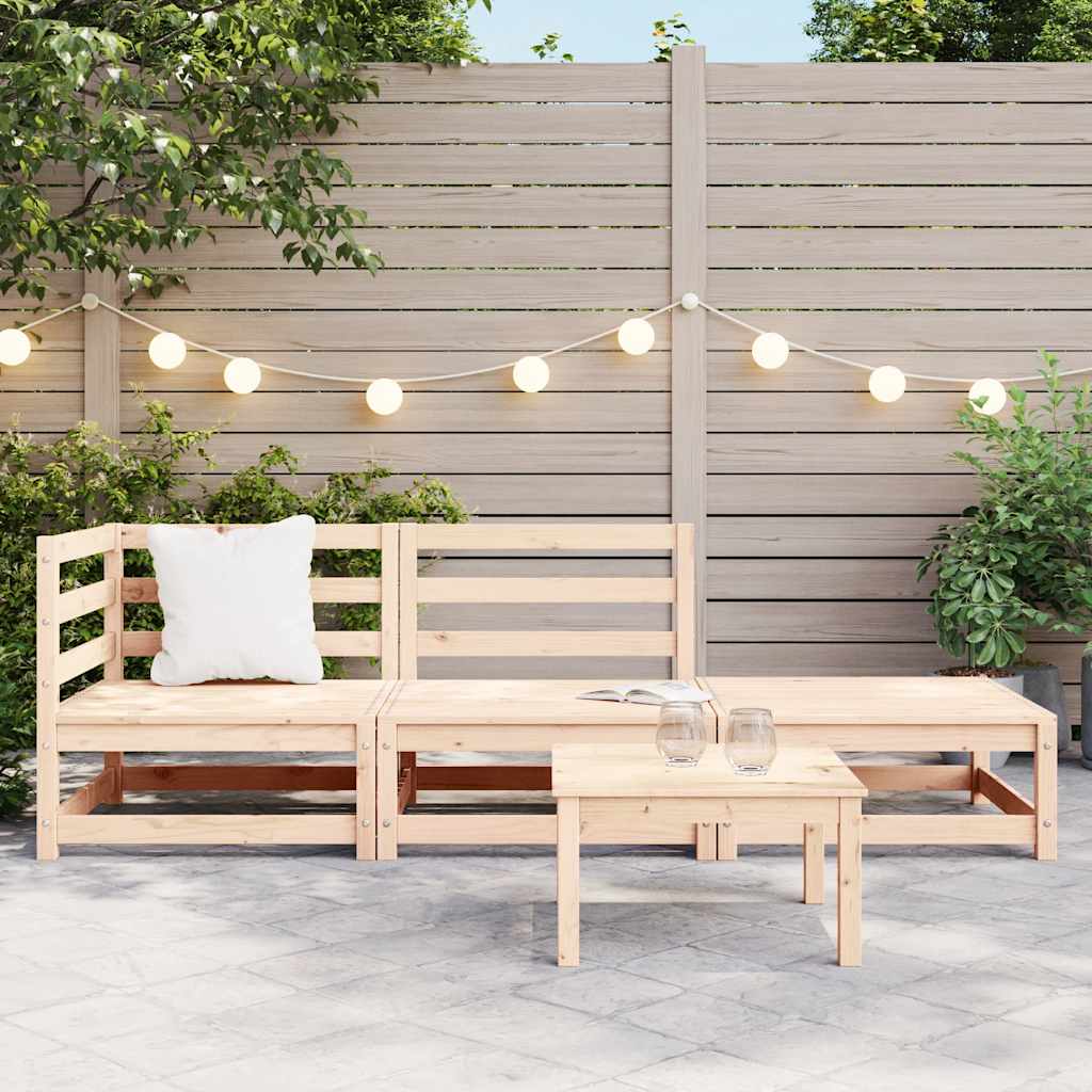vidaXL 3-tlg. Garten-Lounge-Set Massivholz Kiefer