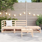 vidaXL 3-tlg. Garten-Lounge-Set Massivholz Kiefer