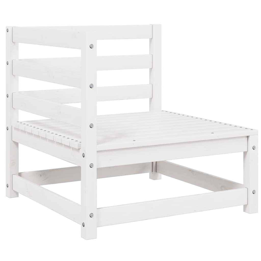 vidaXL 3-tlg. Garten-Lounge-Set Weiß Kiefer Massivholz