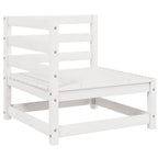 vidaXL 3-tlg. Garten-Lounge-Set Weiß Kiefer Massivholz