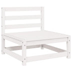vidaXL 3-tlg. Garten-Lounge-Set Weiß Kiefer Massivholz