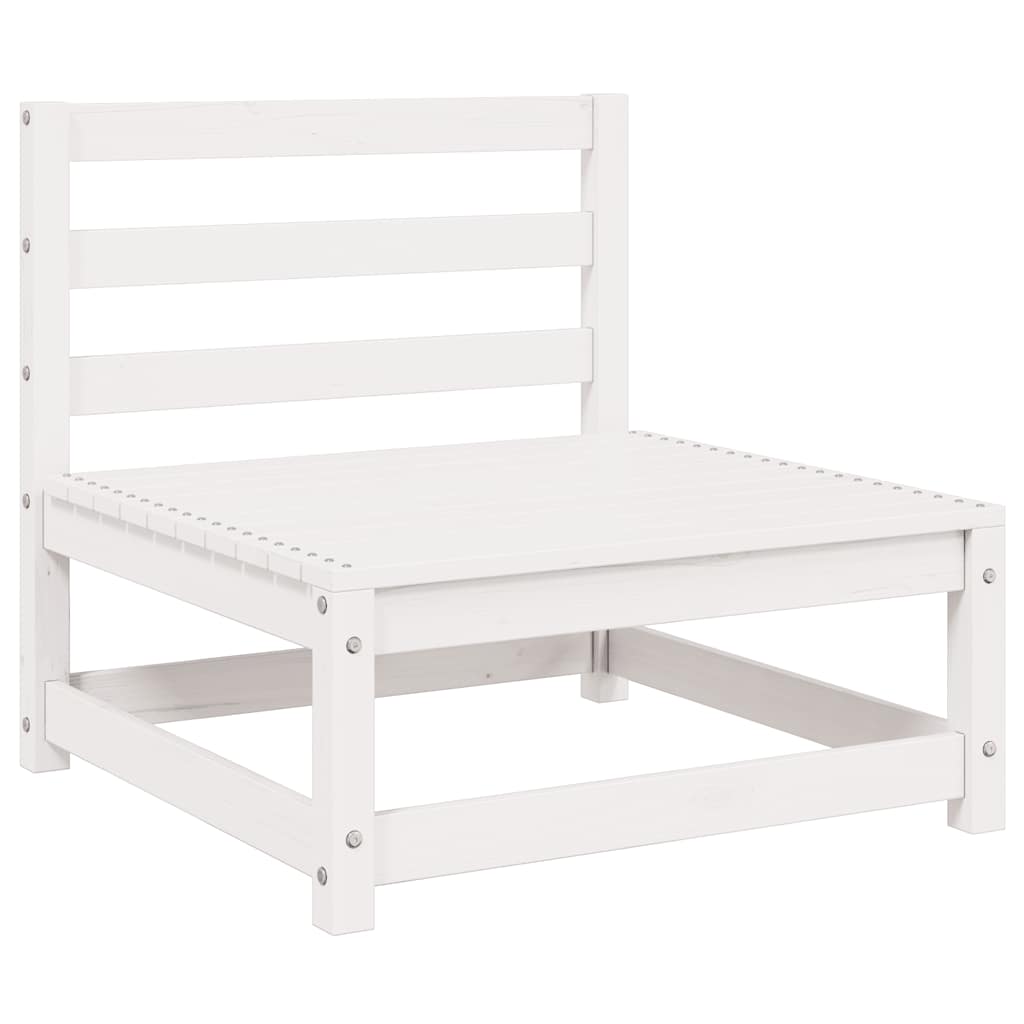vidaXL 3-tlg. Garten-Lounge-Set Weiß Kiefer Massivholz