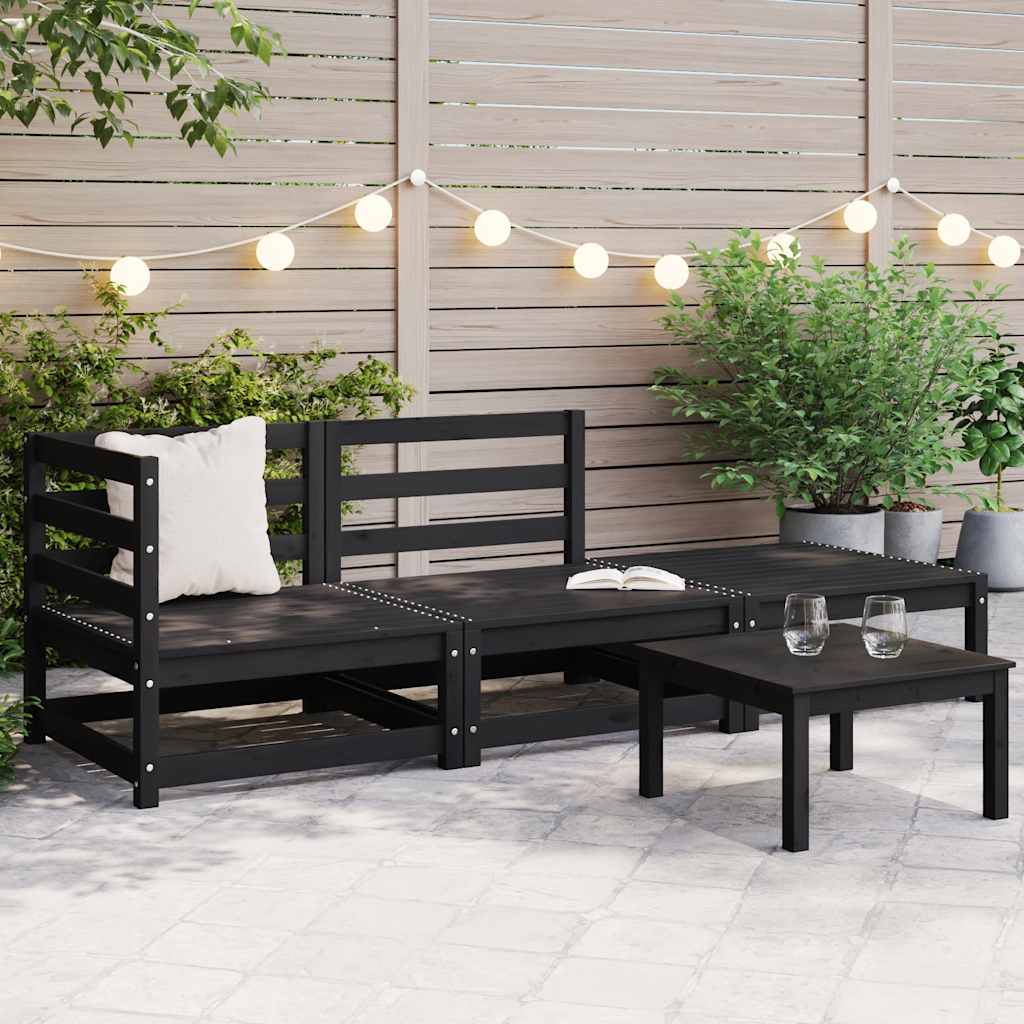 vidaXL 3-tlg. Garten-Lounge-Set Massivholz Kiefer