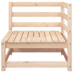 vidaXL Garten-Ecksofa mit Grauen Kissen Massivholz Kiefer