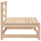 vidaXL Garten-Mittelsofa mit Grauen Kissen Massivholz Kiefer