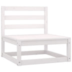 vidaXL Garten-Mittelsofa mit Anthrazit Kissen Weiß Massivholz Kiefer