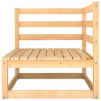 vidaXL Gartensofa 2-Sitzer mit Kissen Kiefer Massivholz