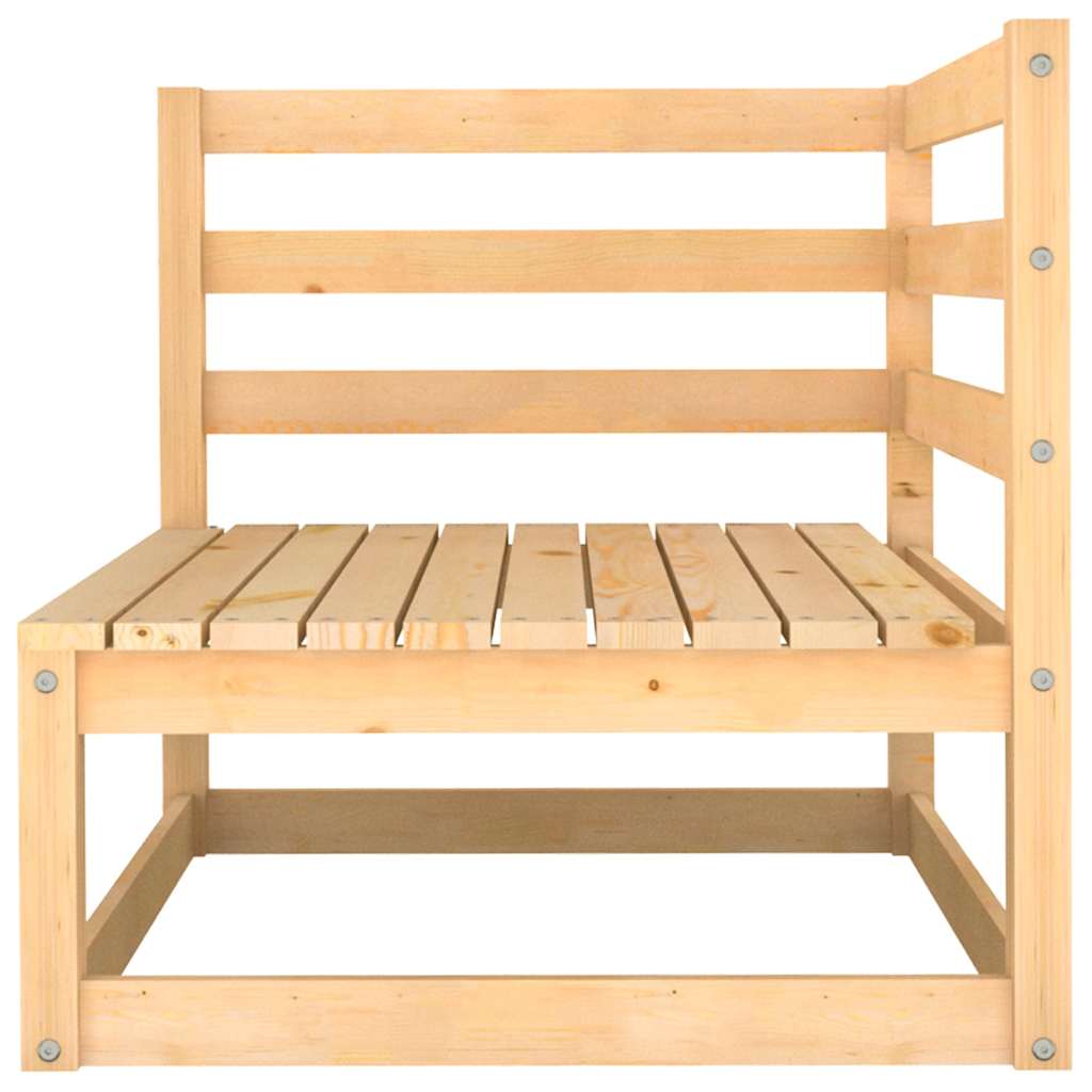 vidaXL Gartensofa 2-Sitzer mit Kissen Kiefer Massivholz