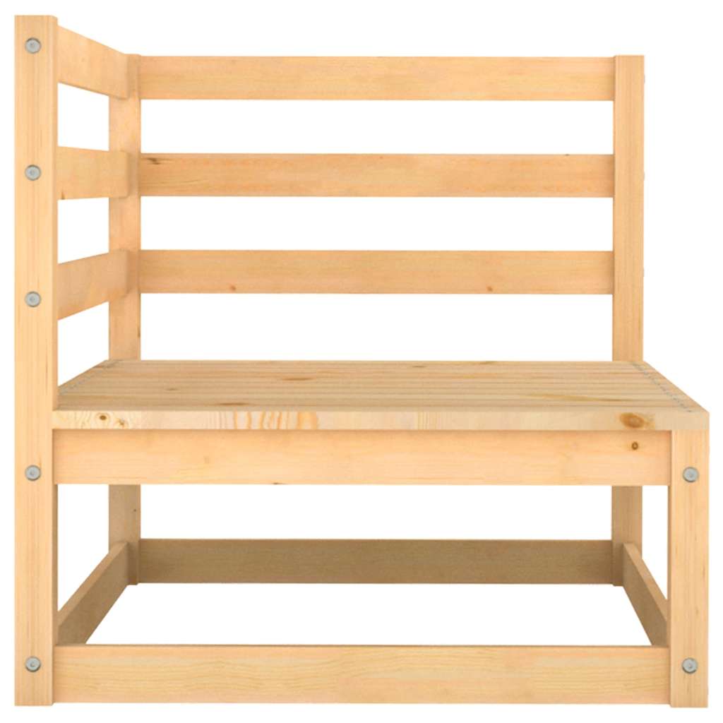 vidaXL Gartensofa 2-Sitzer mit Kissen Kiefer Massivholz