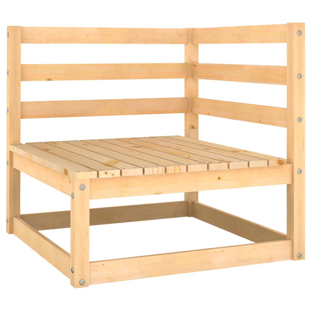 vidaXL Gartensofa 2-Sitzer mit Kissen Kiefer Massivholz