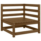 vidaXL Gartensofa 2-Sitzer mit Kissen Honigbraun Massivholz Kiefer