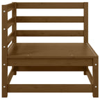 vidaXL Gartensofa 2-Sitzer mit Kissen Honigbraun Massivholz Kiefer
