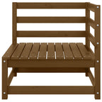 vidaXL Gartensofa 2-Sitzer mit Kissen Honigbraun Massivholz Kiefer