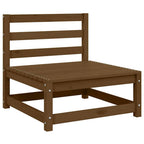 vidaXL Garten-Mittelsofas mit Creme Kissen 2 Stk. Massivholz Kiefer